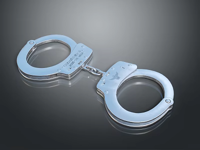 Silver Metal Bracelet With Chain Link For Daily Wear Accessories 3d model
