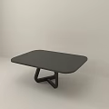 Modern Black Coffee Table With Sleek Lines And Unique Leg Structure 3d model