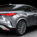 Silver Lexus Luxury SUV With Sleek Body Modern Headlights And Alloy Wheels