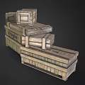Stacked Wooden Boxes With Natural Wood Texture For Home Storage And Daily Living Supplies