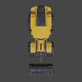 Yellow Heavy Duty Construction Loader With Large Tires And Front Bucket