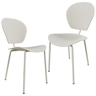 milk modern milk white single chair 18 3d model