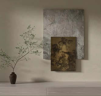 Quiet Wind Decorative Painting 3d model