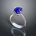 Stunning Silver Ring With Purple Gemstone Setting And Engraved Vinci Fugazi