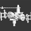 Modern Transparent Household Item With Gear Structure And Decorative Parts