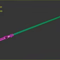 Blue Lightsaber With Metallic Hilt And Glowing Blade On Black Background