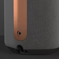 Modern Gray Bluetooth Speakers With Copper Accents And Sleek Design 3d model