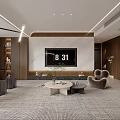 Modern Living Room Interior With Neutral Sofa Accent Chair And Rug