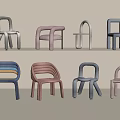 Colorful Children's Chairs With Soft Pastel Hues Unique Backrests And Sturdy Legs