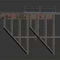 Train Chassis Structure With Metal Frame And Wheel Components Design