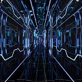 Modern KTV Interior Design With Stylish Neon Lights And Comfortable Lounge Area