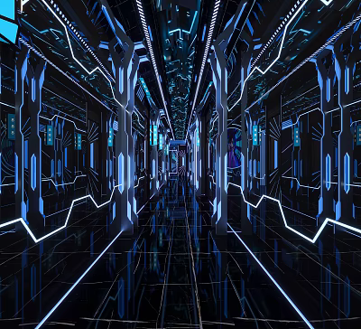 Modern KTV Interior Design With Stylish Neon Lights And Comfortable Lounge Area 3d model
