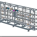 Industrial Equipment With Metal Frame And Tubular Components For Processing Systems