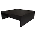 Modern Black Square Wooden Coffee Table With Simple Lower Storage Shelf 3d model