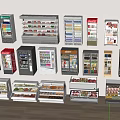 Various Commercial Refrigerators And Freezers Stocked With Food Items On