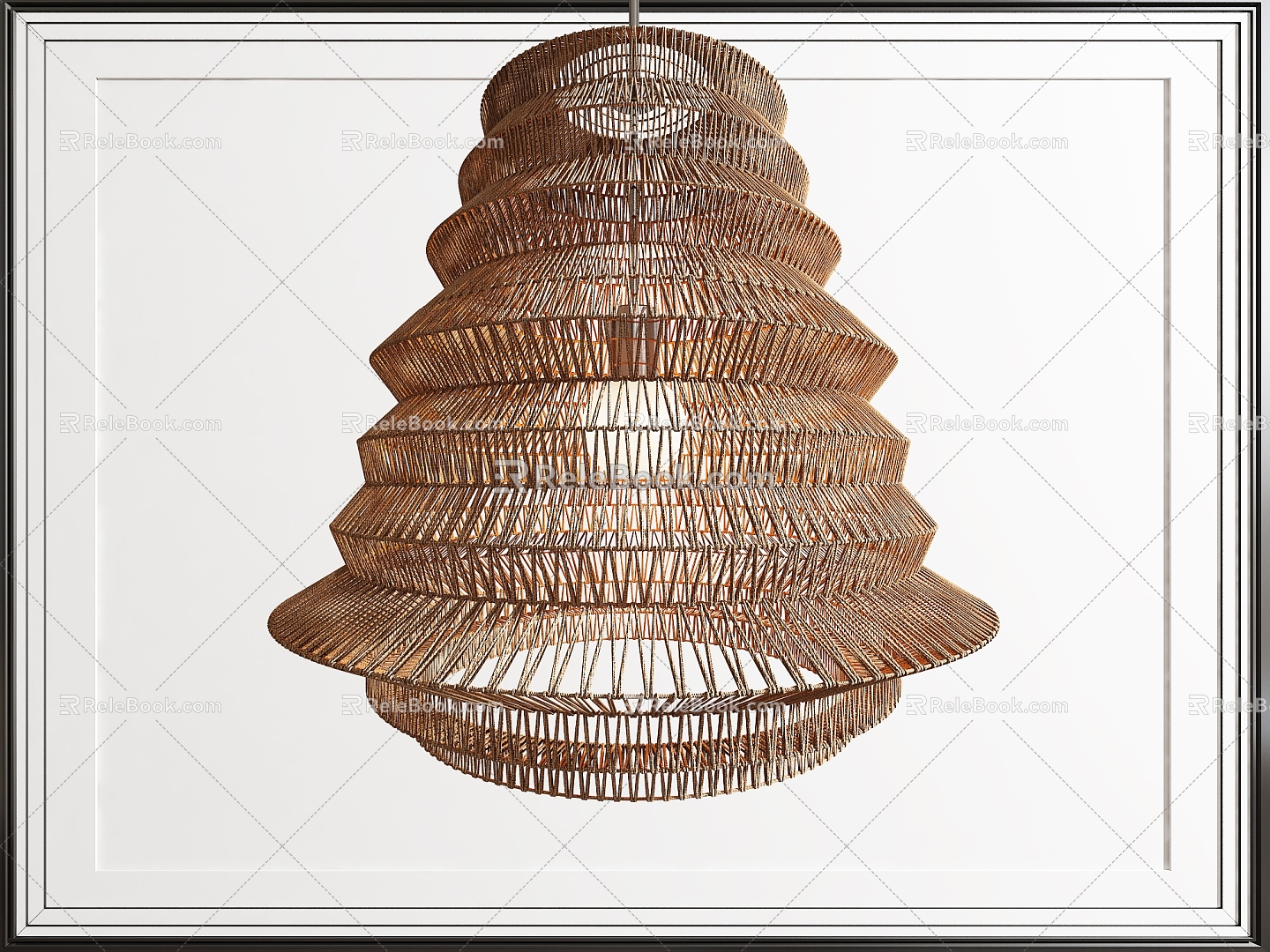 Southeast Asia rattan chandelier woven chandelier straw chandelier round chandelier model