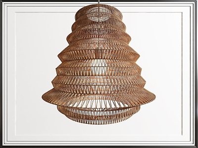 Southeast Asia rattan chandelier woven chandelier straw chandelier round chandelier model