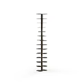 Tall Black Vertical Clothes Rack With Multiple Horizontal Bars For Clothing Storage 3d model