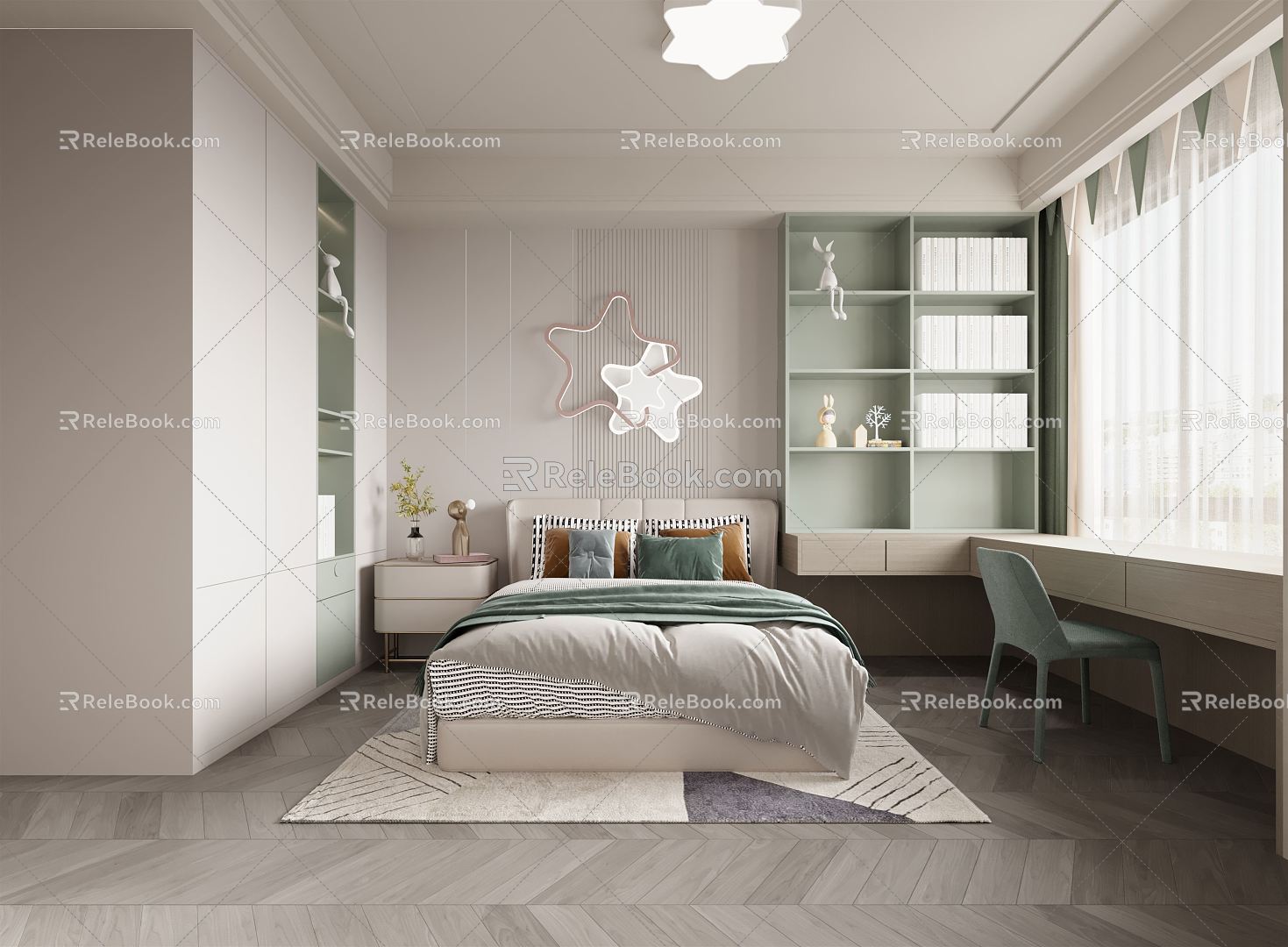 Modern Children's Room Bedroom Children's Room 3d model