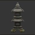 New Chinese Lawn Lamp Pagoda Lantern Garden Statue 3d model