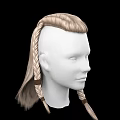 Game Movie Character Braided Wig With Blonde And Brown Hair Hairstyle Design