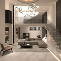 Modern Minimalist Upholstered Sofa And Side Table Combination For Contemporary Neutral Tone Living Room Decor