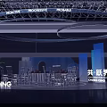 2023UF Chongqing Photo Check in Spot With Circular Light Installations And Colorful Backdrop Panels