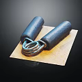 Hand Grippers Sports Equipment With Black Handles Metal Spring On Training Mat