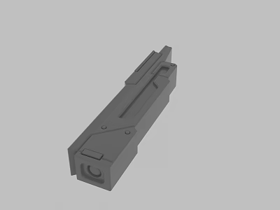 3D Model of Industrial Mechanical Component With Structural Details and Holes 3d model