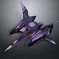 Futuristic Cosmic Spaceship Design With Advanced Aerospace Technology And Sharp Wings