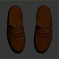 Brown Leather Loafers With Thick Platform Sole Classic Slip On Casual Fashion Footwear