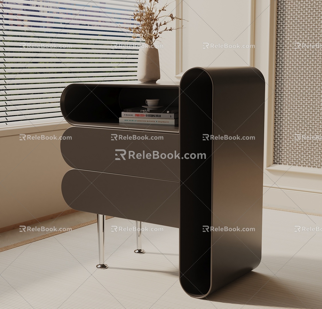 Modern bedside table 3d model