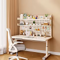 Cozy Home Office Desk With White Pegboard Organizer Books Table Lamp And Chair