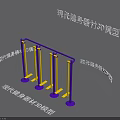 Modern Fitness Equipment 3D Model with Detailed Design and Realistic Features