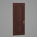 Chinese style door solid wood door interior door 3d model