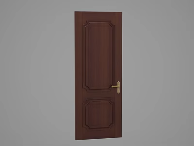 Chinese style door solid wood door interior door 3d model