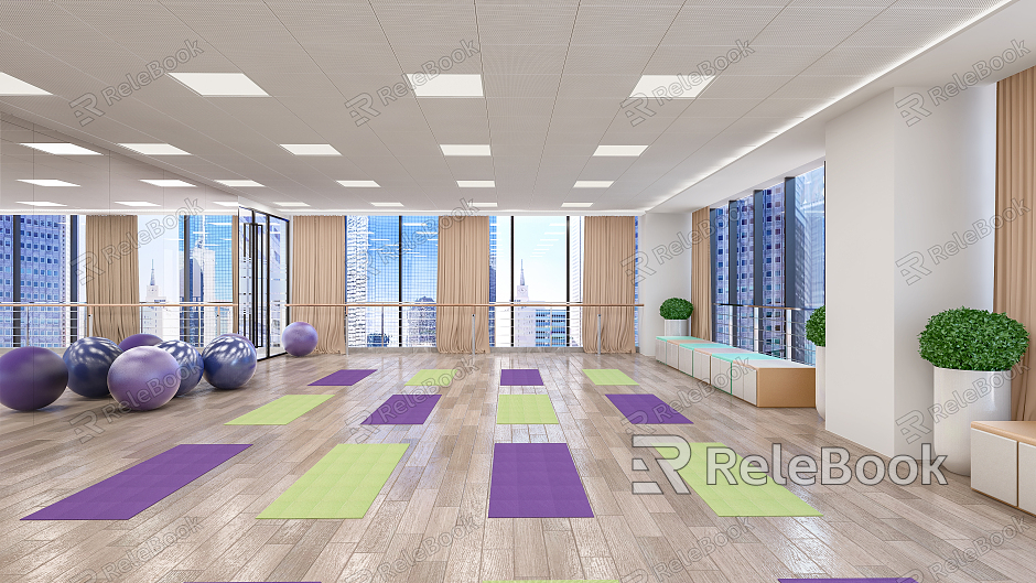 Modern Yoga Room Dance Yoga Room model