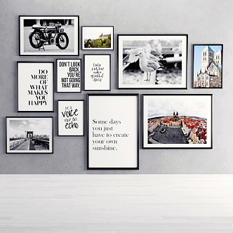 Modern Photo Wall Hanging Painting 3d model