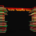 Colorful Layered Archway Structure with Multi Colored Design at Anna Paradise Valley