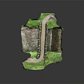 Natural Landscape Model Featuring Green Grass Stone Walls And Pathway Details