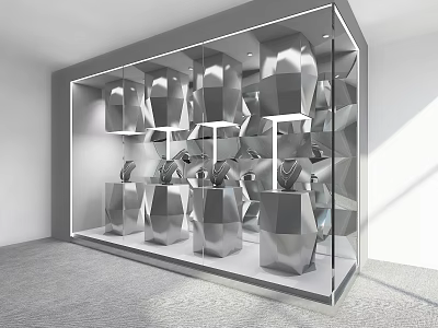 Modern Jewelry Window 3d model
