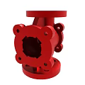 Red Industrial Valve 3D Model Representation 3d model