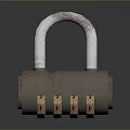 Durable Metal Combination Padlock For Home Security With Dial Lock Mechanism