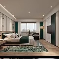 Stylish Modern Hotel Guest Room With Comfortable Lounge Area And Full Functional Working Space