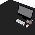 Modern Monitor Keyboard 3d model