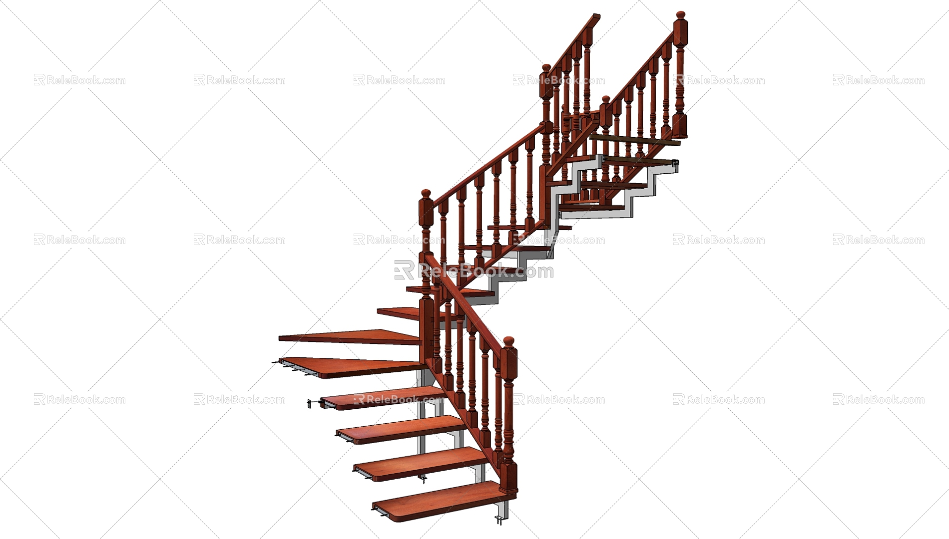 revolving staircase 3d model