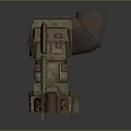Detailed Futuristic Mechanical Scene Structure With Symmetrical Panels Protrusions And Vents