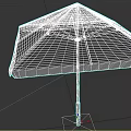 Outdoor Umbrella Furniture With Diamond Pattern Canopy Wooden Pole And Gray Handle