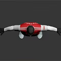 Arsenal Football Player 3D Model Wearing Red Jersey White Shorts Black Gloves With Grey Background