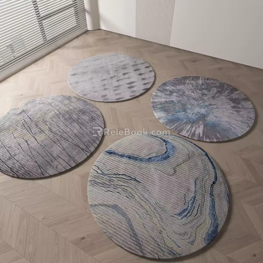 Modern Round Carpet 3d model